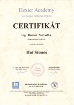 Certifikát - lávové kameny (Hot stones)