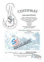 Certifikát - lektor metody SM-Systém